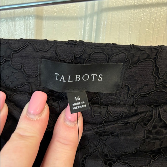 Talbots Black Lace Skirt Midi Women’s Size 16 VN 5404 New W Tags Work Classic - Picture 5 of 8